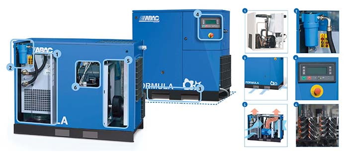 Конструкция ABAC FORMULA.E 5,5 (13 бар)